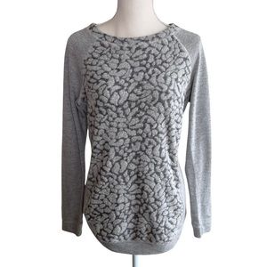 Lou & Grey Snowspot Zip Tunic Leopard Sweater S